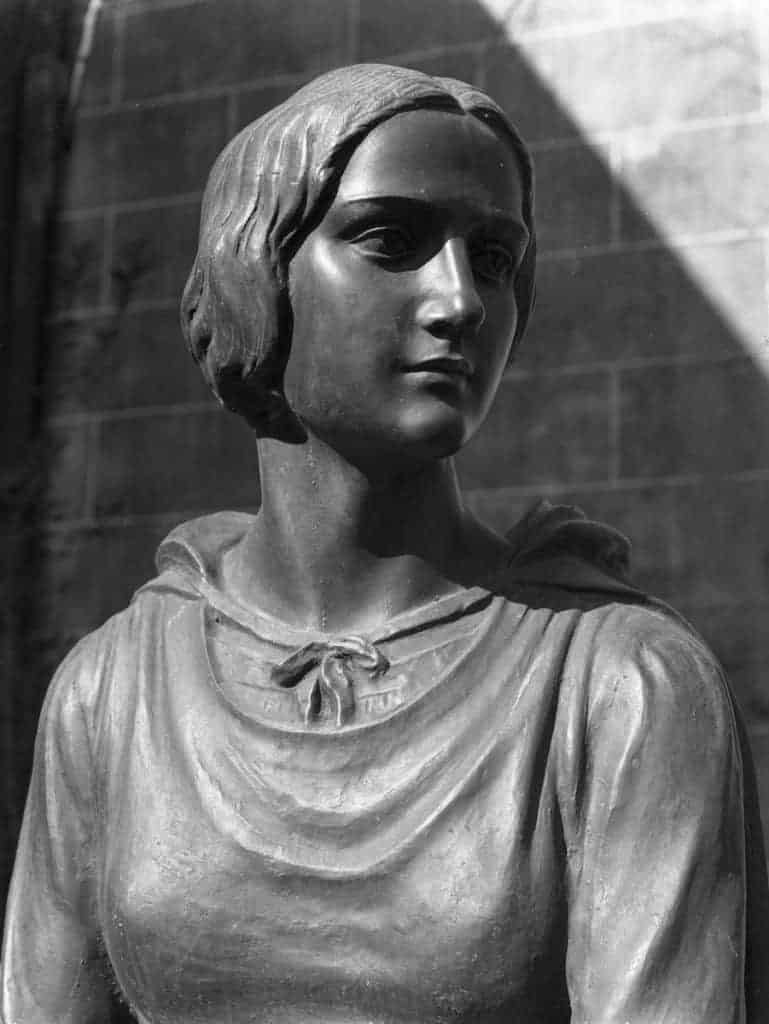 Statue of Evangeline, the heroine of the poem immortalized by