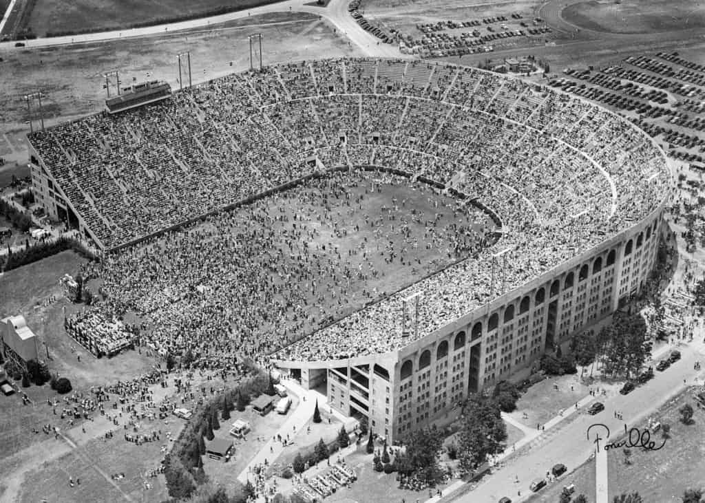 LSU Tiger Stadium Aerial 1950's - Fonville Winans